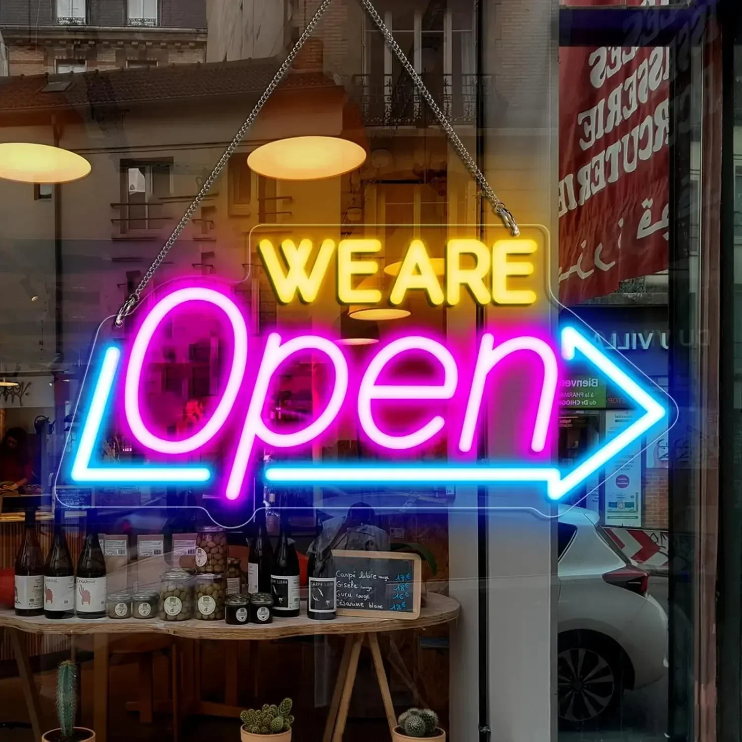 We Are Open Neon Sign Adjustable Brightness LED Neon Light Signs by USB for Window Shop Bar Salon Cafes Restaurant Pubs Decor