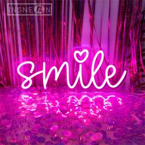 Smile Neon Sign Light Room Wall Decor Neon Led Signs for Bedroom Party Club Hotel Shop Studio Decoration with Usb Plug Neon Lamp