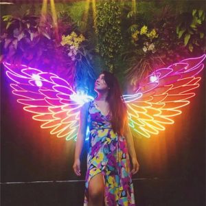 Custom Wings Neon Sign – Wedding Backdrop LED Light