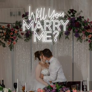 “Will You Marry Me?” Neon Sign – Custom LED Proposal & Wedding Decor