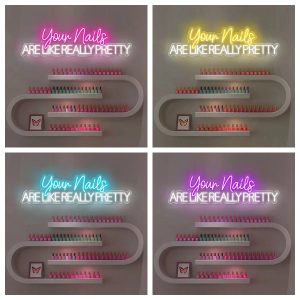 “Your Nails Are Like Really Pretty” Neon Sign – Custom LED Nail Salon Light