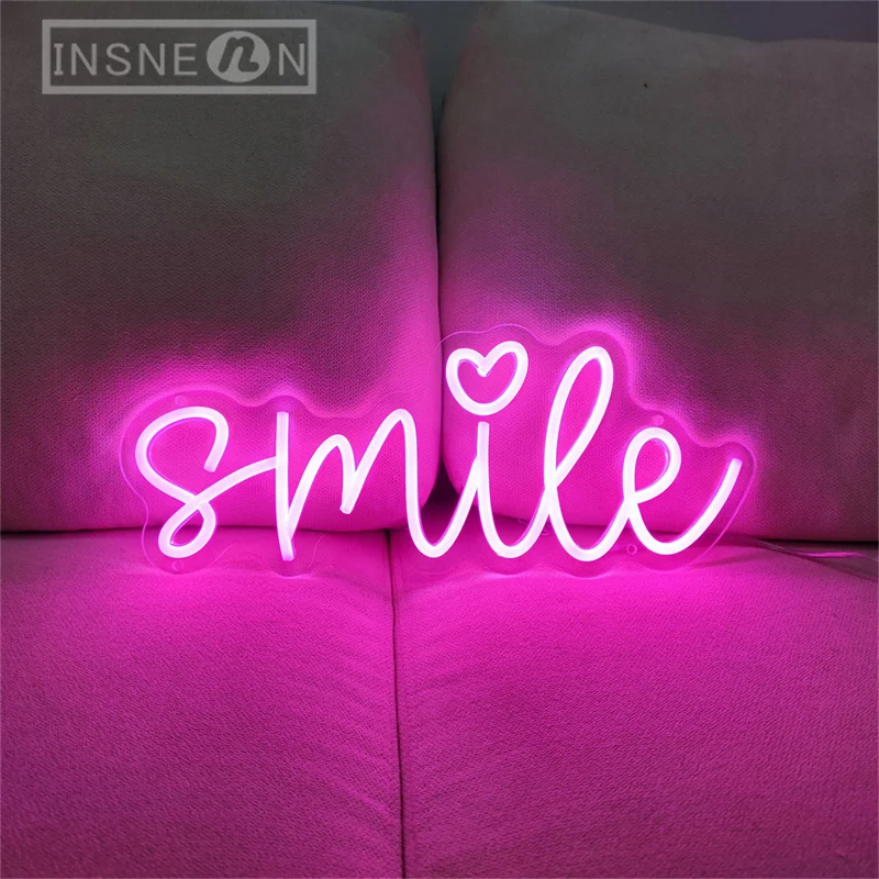 Smile Neon Sign Light Room Wall Decor Neon Led Signs for Bedroom Party Club Hotel Shop Studio Decoration with Usb Plug Neon Lamp - Image 6