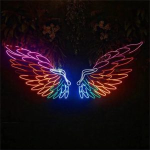 Custom Wings Neon Sign – Wedding Backdrop LED Light