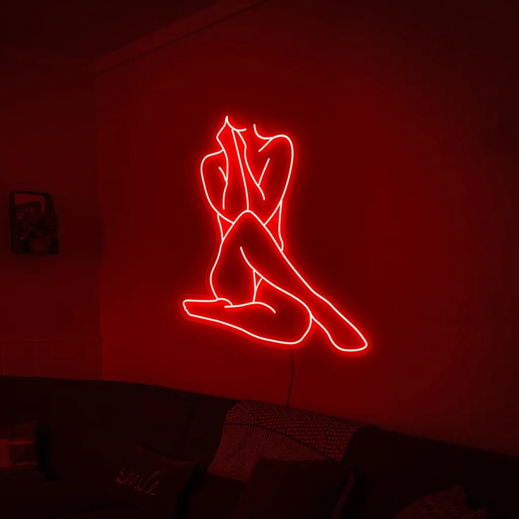 Lady Neon Sign – Woman Body LED Wall Light Decor - Image 2