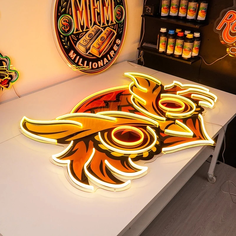 Colorful Wolf LED Neon Sign – Cute Anime Pop Art Wall Light - Image 11
