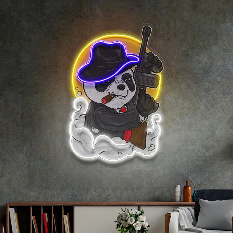 Colorful Wolf LED Neon Sign – Cute Anime Pop Art Wall Light - Image 16