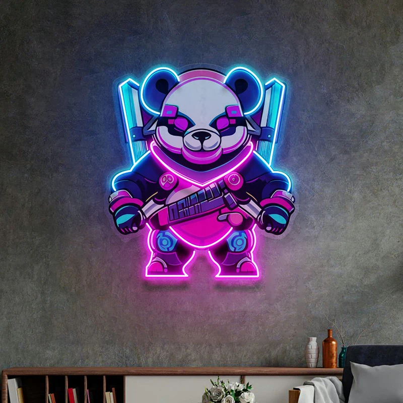 Colorful Wolf LED Neon Sign – Cute Anime Pop Art Wall Light - Image 18