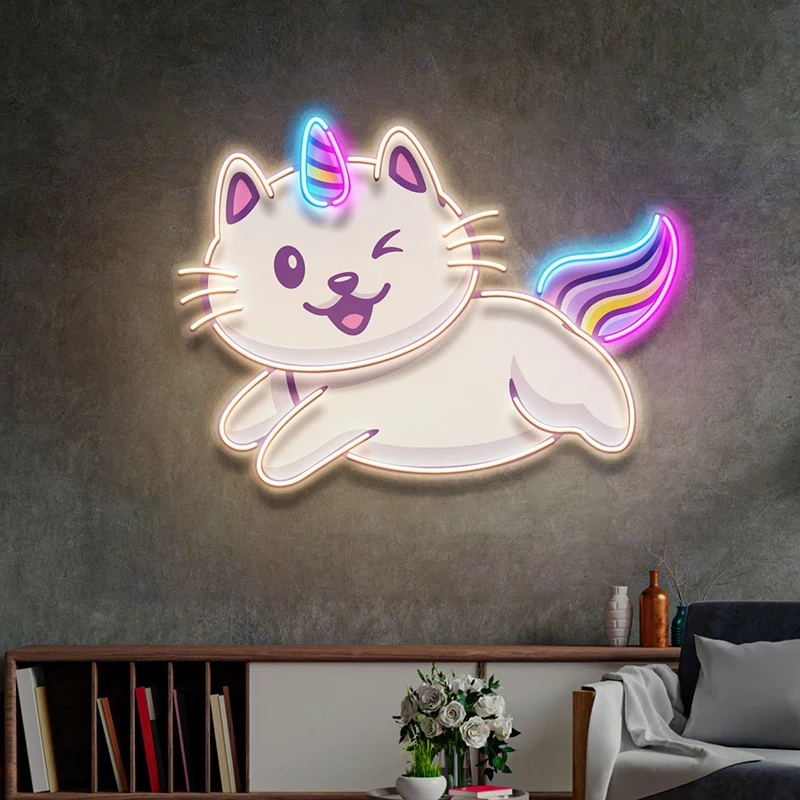 Colorful Wolf LED Neon Sign – Cute Anime Pop Art Wall Light - Image 19
