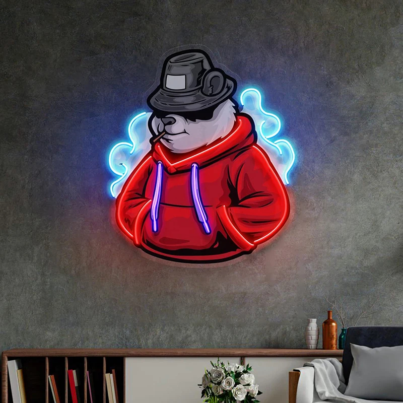 Colorful Wolf LED Neon Sign – Cute Anime Pop Art Wall Light - Image 20