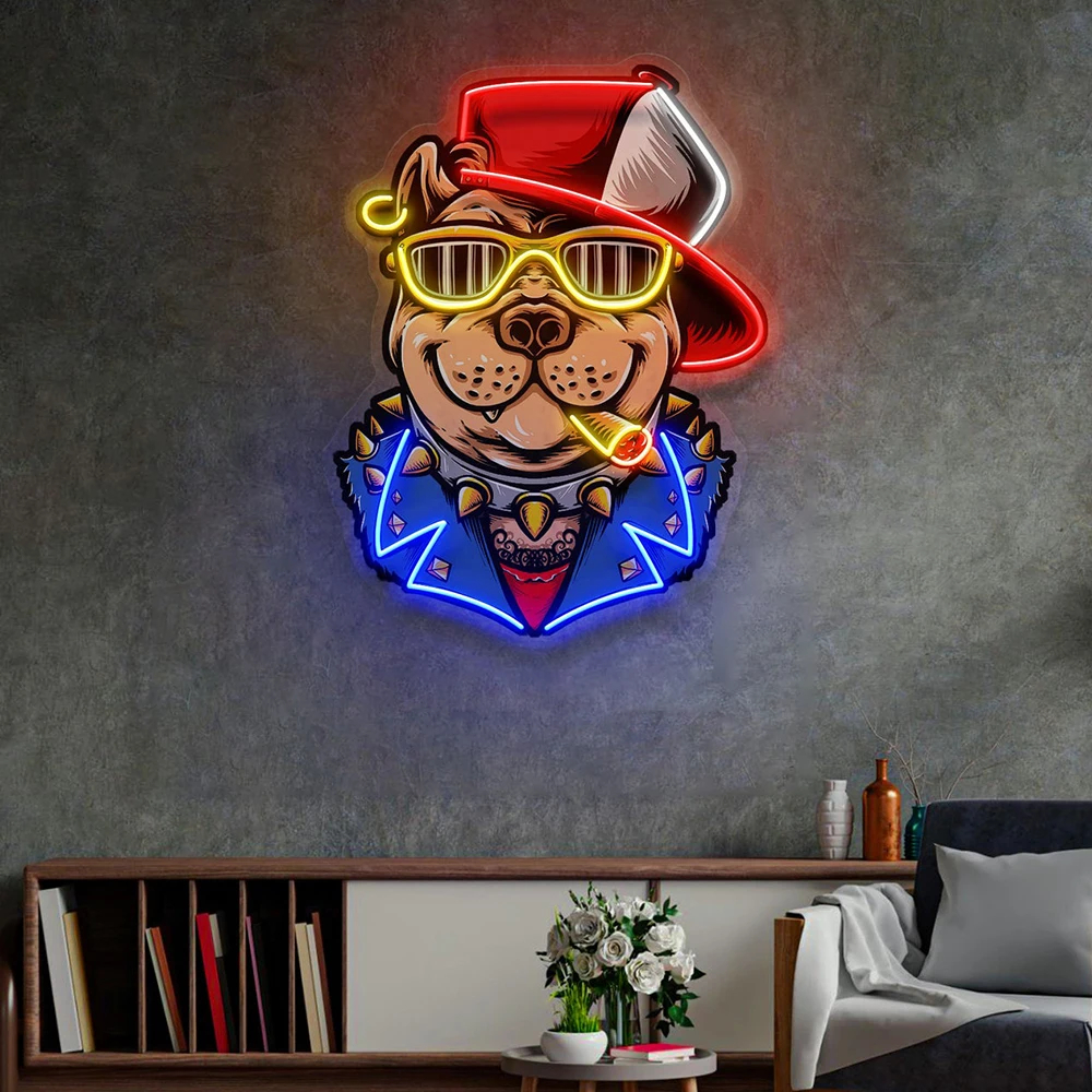 Colorful Wolf LED Neon Sign – Cute Anime Pop Art Wall Light - Image 23