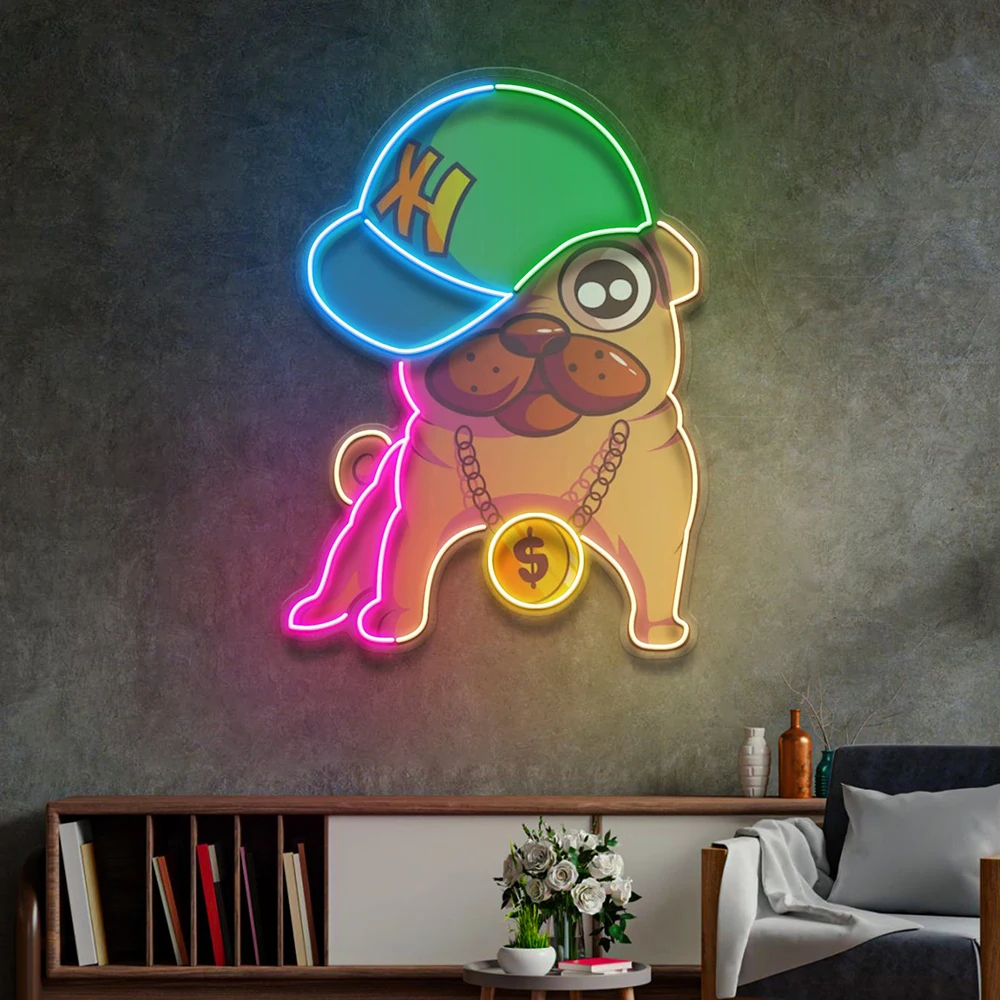 Colorful Wolf LED Neon Sign – Cute Anime Pop Art Wall Light - Image 27
