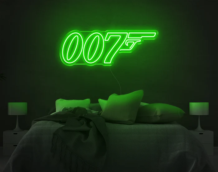 007 LED Neon Sign – Luxury Spy Wall Light for Home, Bar & Gaming Room - Image 11