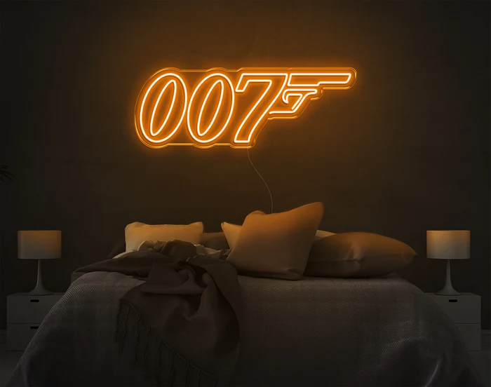 007 LED Neon Sign – Luxury Spy Wall Light for Home, Bar & Gaming Room - Image 7