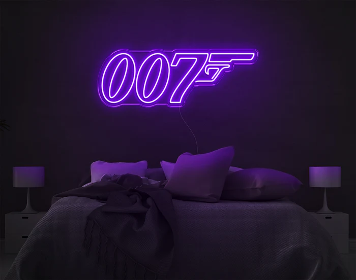 007 LED Neon Sign – Luxury Spy Wall Light for Home, Bar & Gaming Room - Image 6