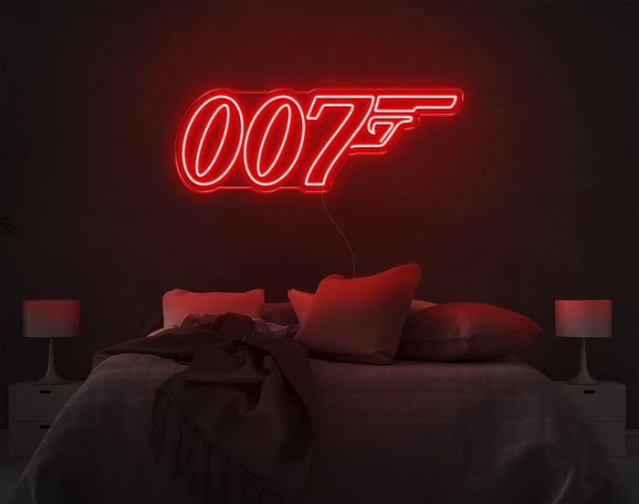 007 LED Neon Sign – Luxury Spy Wall Light for Home, Bar & Gaming Room - Image 9