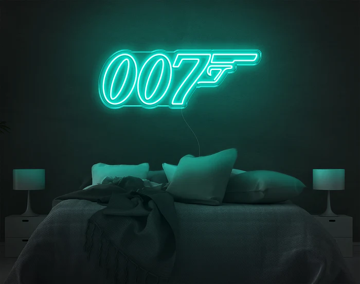 007 LED Neon Sign – Luxury Spy Wall Light for Home, Bar & Gaming Room - Image 3
