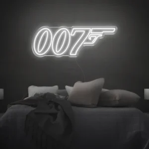 007 LED Neon Sign – Luxury Spy Wall Light for Home, Bar & Gaming Room