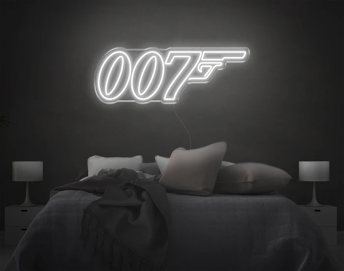 007 LED Neon Sign – Luxury Spy Wall Light for Home, Bar & Gaming Room - Image 2