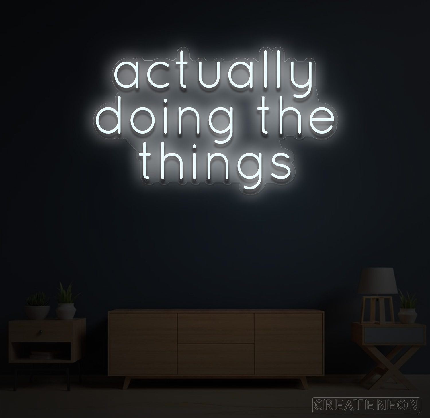 Actually Doing the Things Neon Sign – Motivational LED Wall Light - Image 5