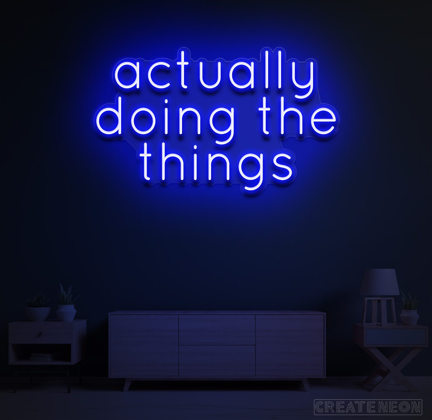 Actually Doing the Things Neon Sign – Motivational LED Wall Light - Image 4