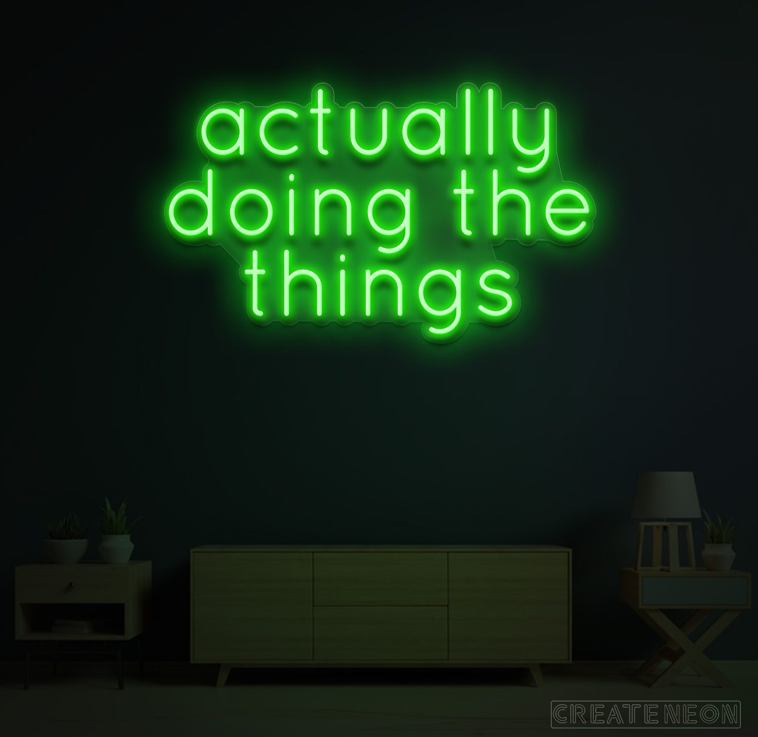 Actually Doing the Things Neon Sign – Motivational LED Wall Light - Image 3