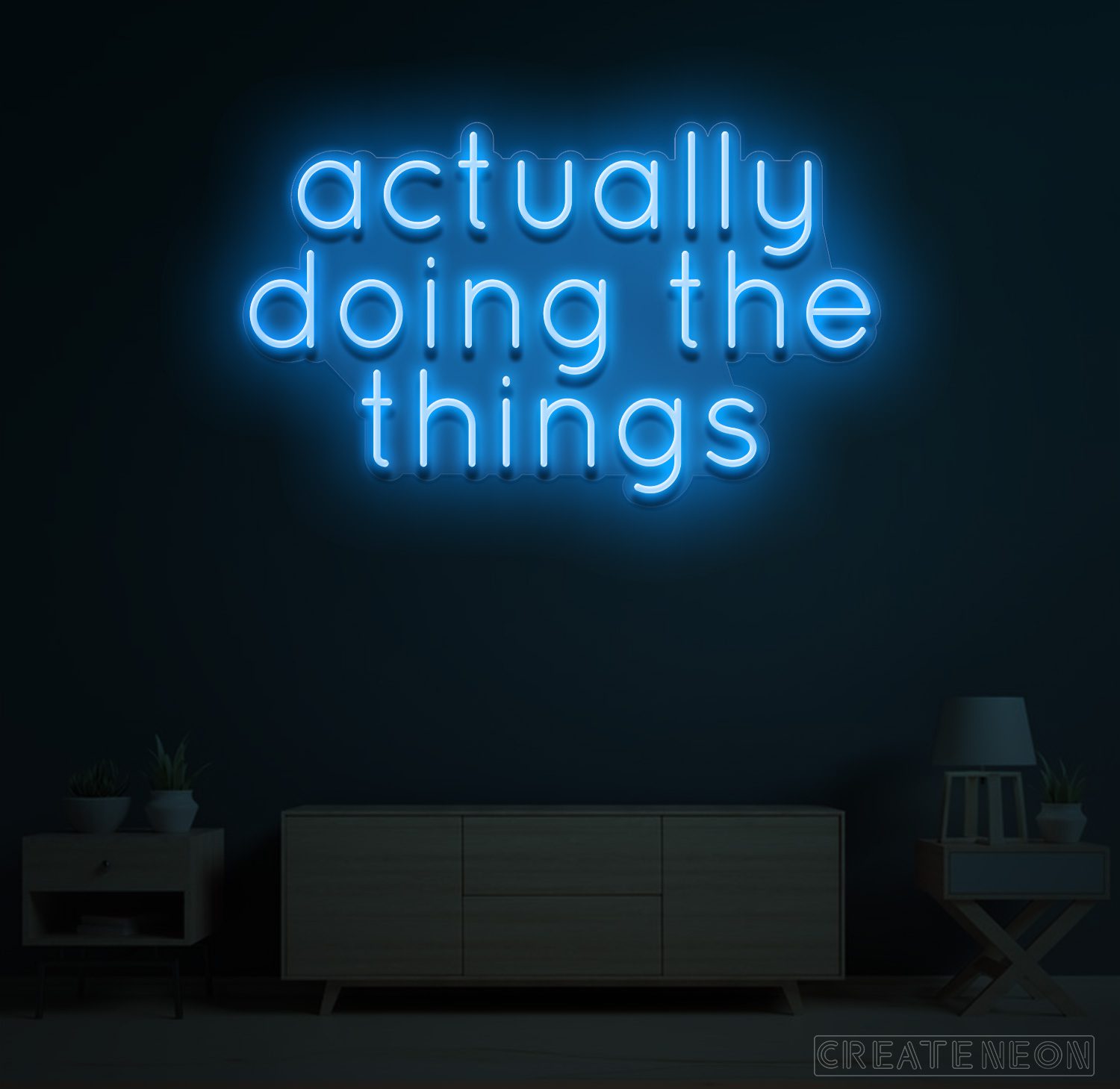 Actually Doing the Things Neon Sign – Motivational LED Wall Light - Image 6