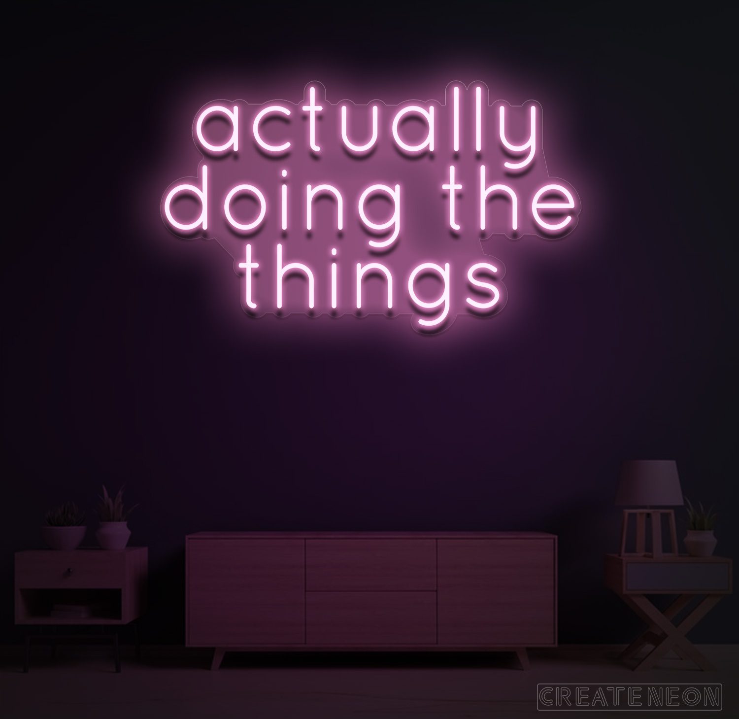 Actually Doing the Things Neon Sign – Motivational LED Wall Light - Image 7
