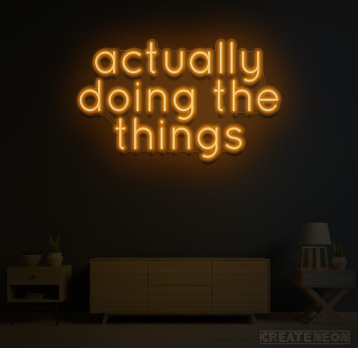 Actually Doing the Things Neon Sign – Motivational LED Wall Light - Image 8