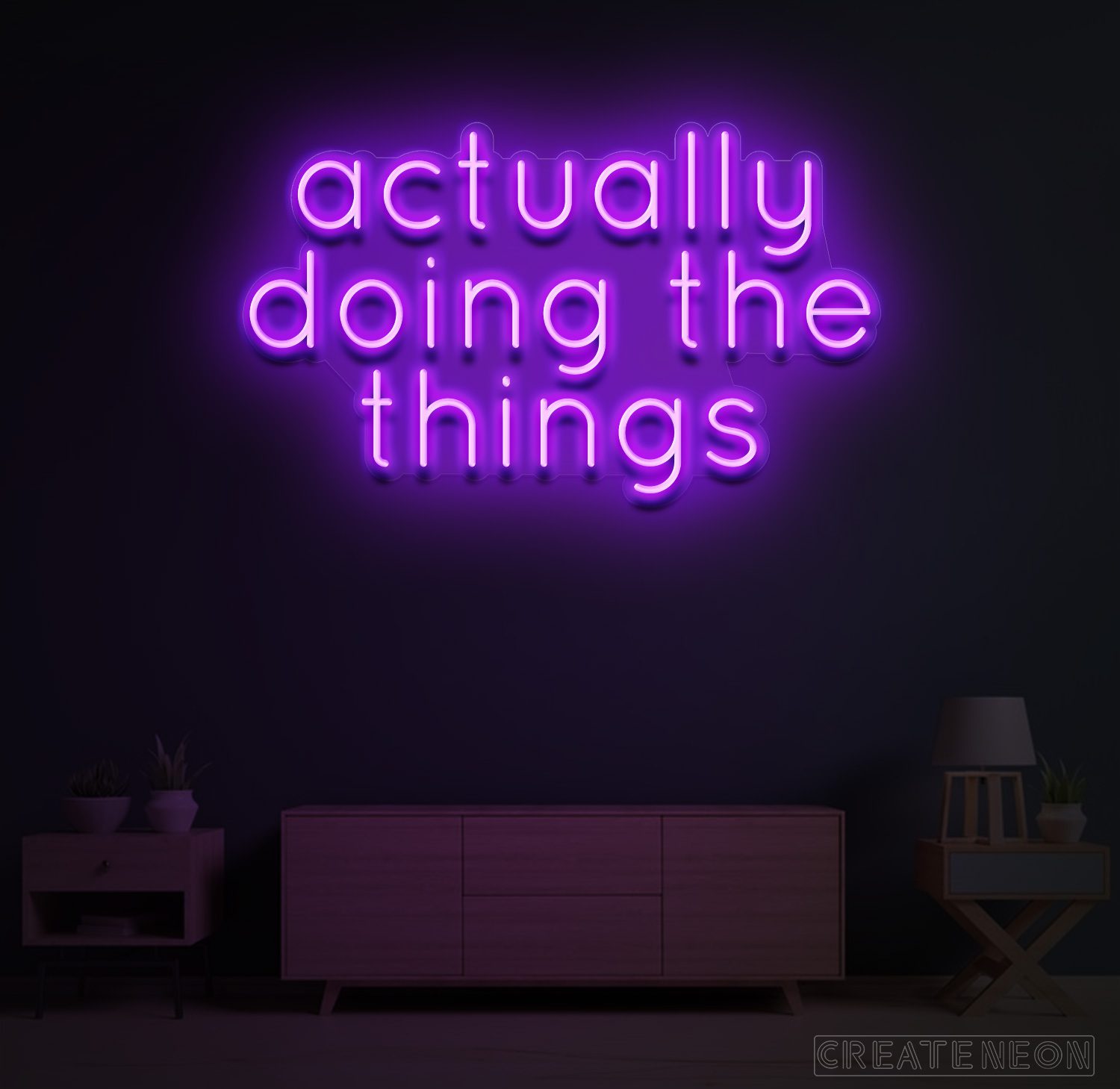 Actually Doing the Things Neon Sign – Motivational LED Wall Light - Image 9