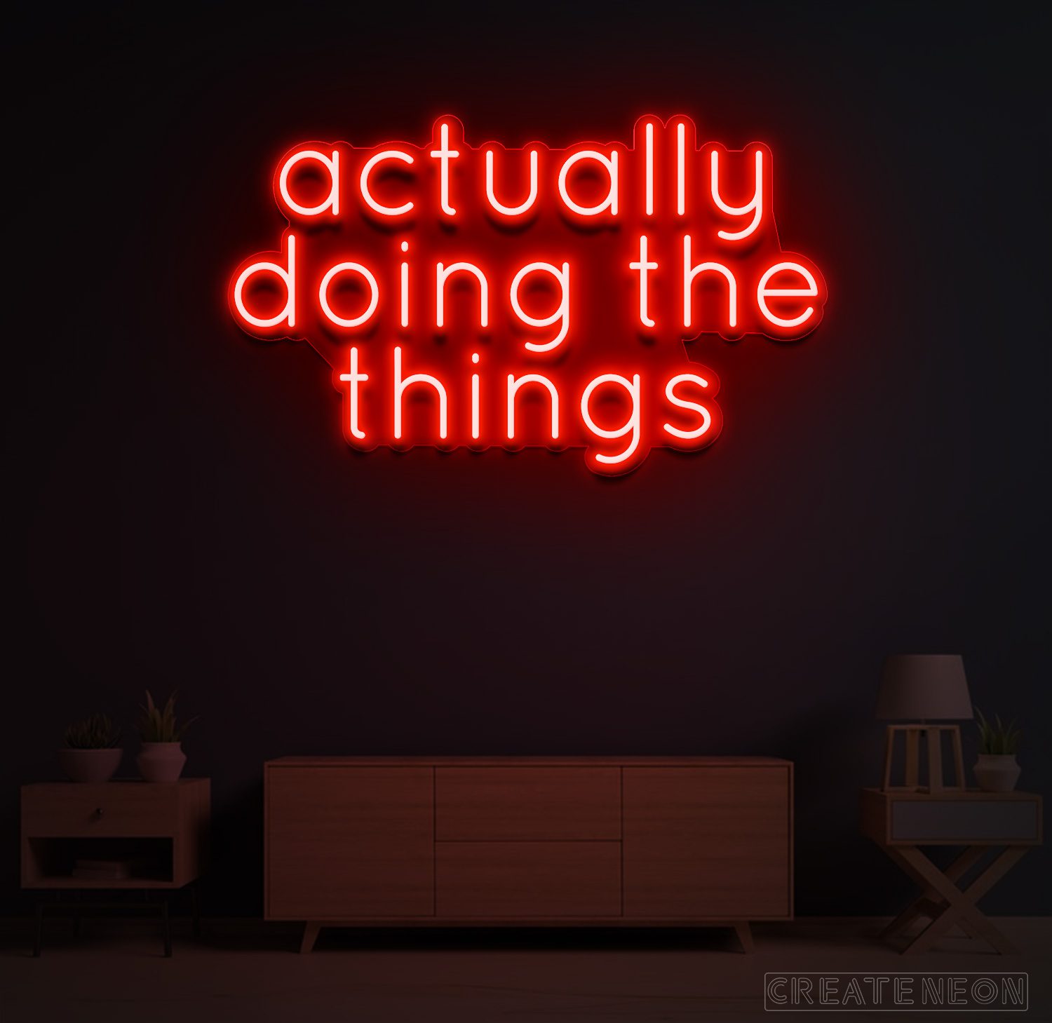 Actually Doing the Things Neon Sign – Motivational LED Wall Light - Image 10