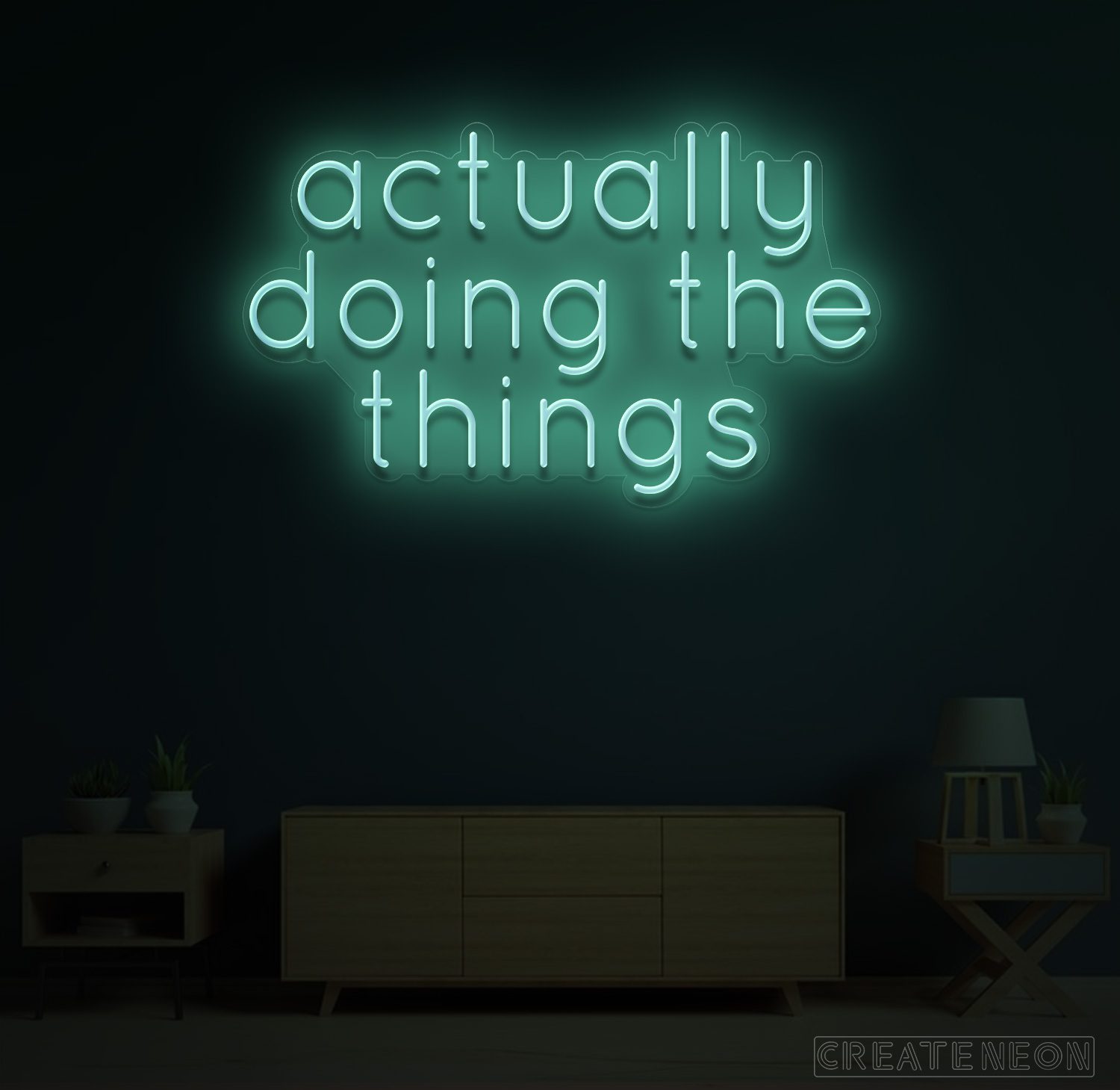 Actually Doing the Things Neon Sign – Motivational LED Wall Light - Image 11