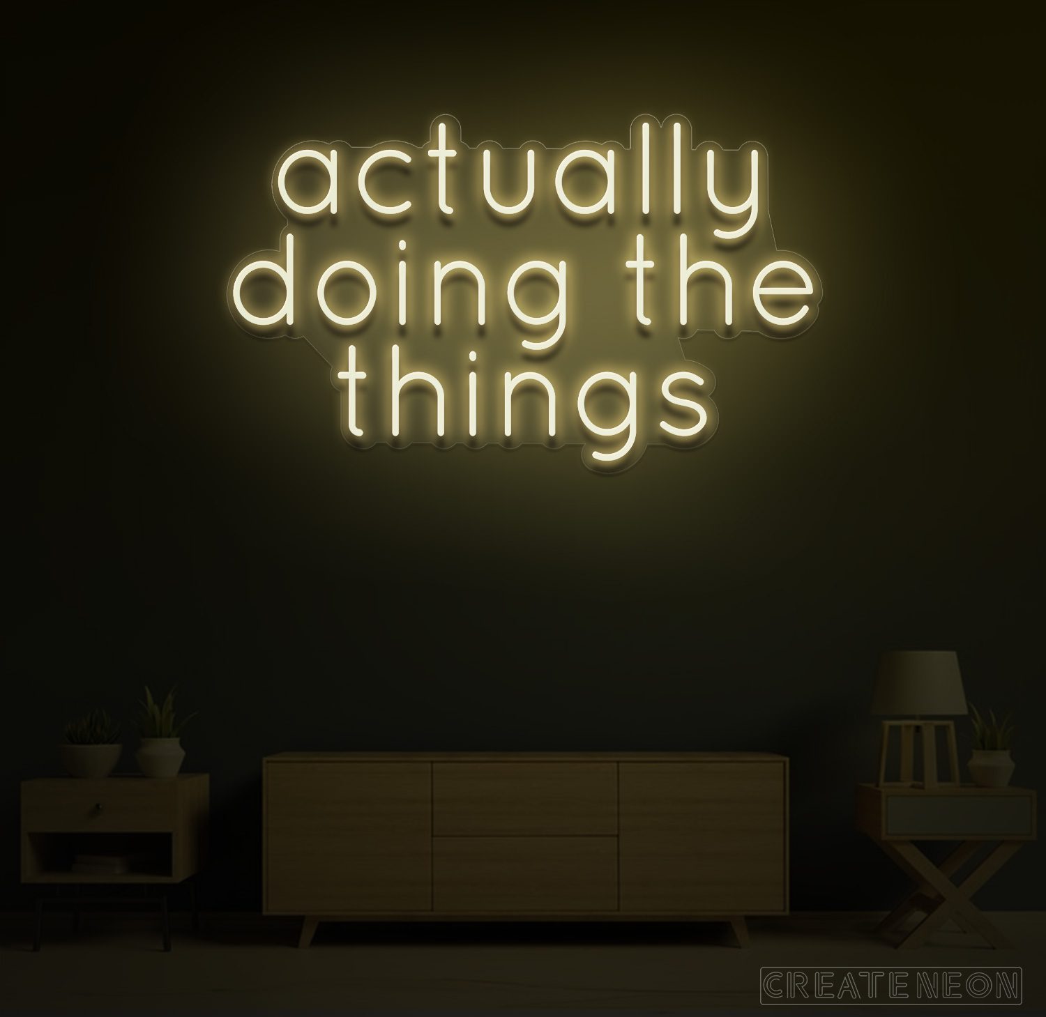 Actually Doing the Things Neon Sign – Motivational LED Wall Light - Image 12