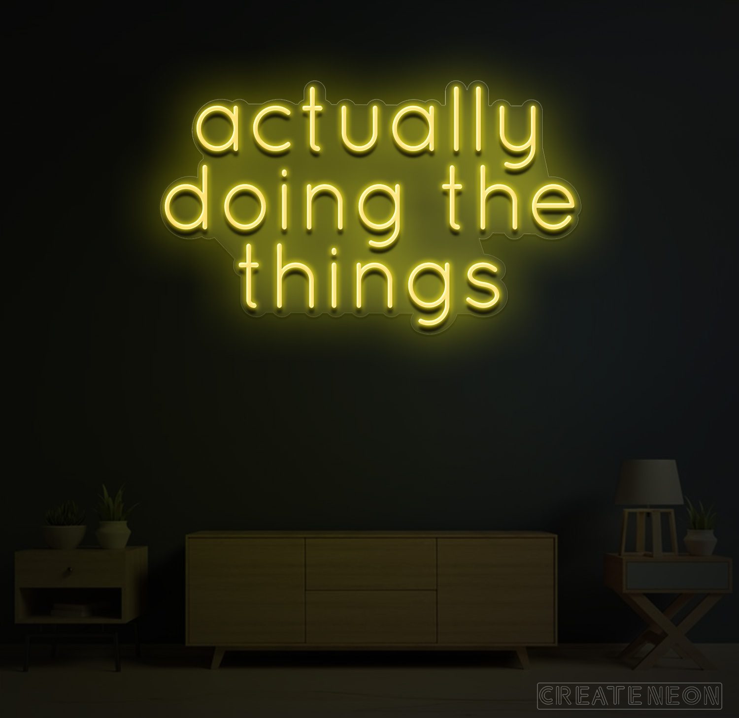 Actually Doing the Things Neon Sign – Motivational LED Wall Light - Image 13