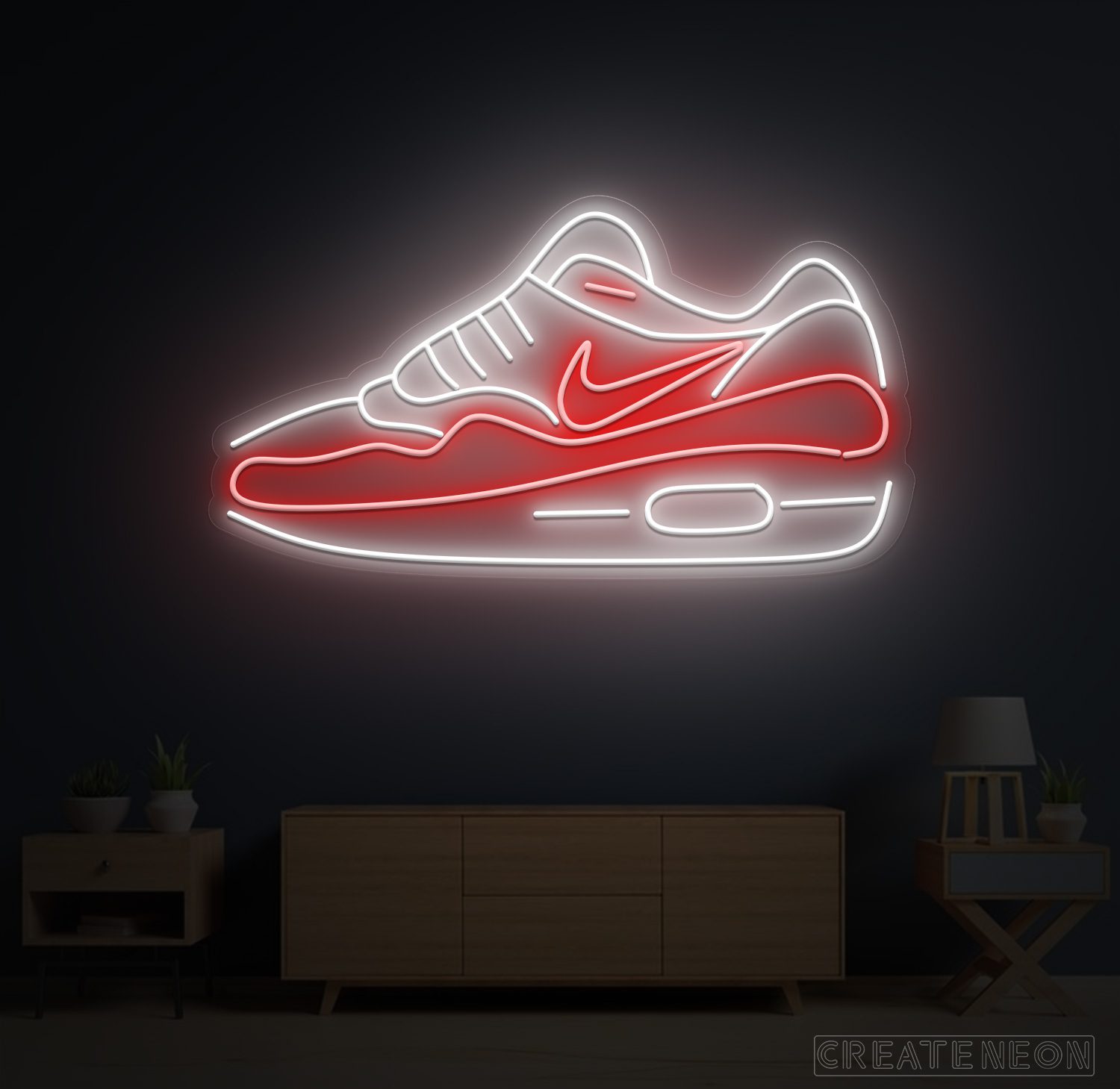 Air Max 90 Neon Sign glowing LED wall art