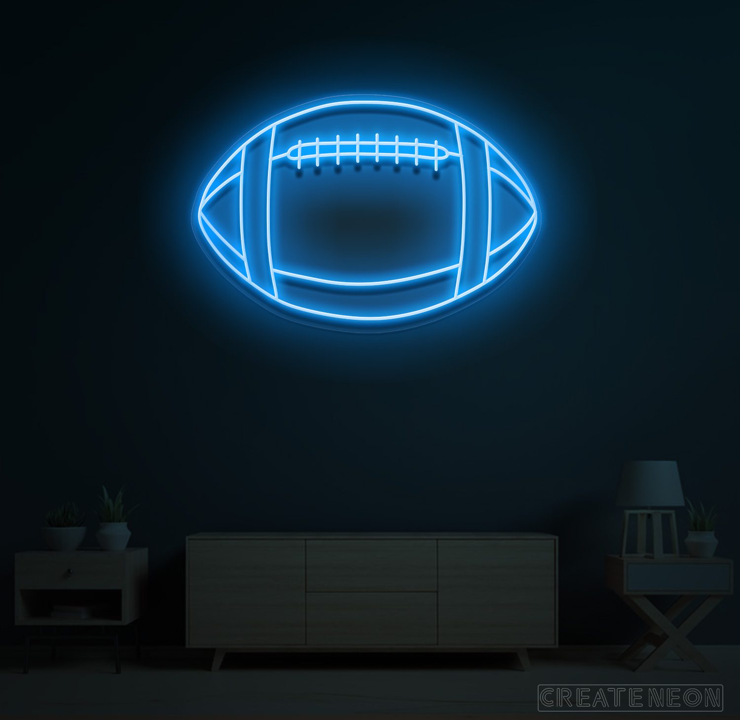 Rugby Football Neon Sign – Sporty LED Wall Light for Game Rooms & Man Caves - Image 9