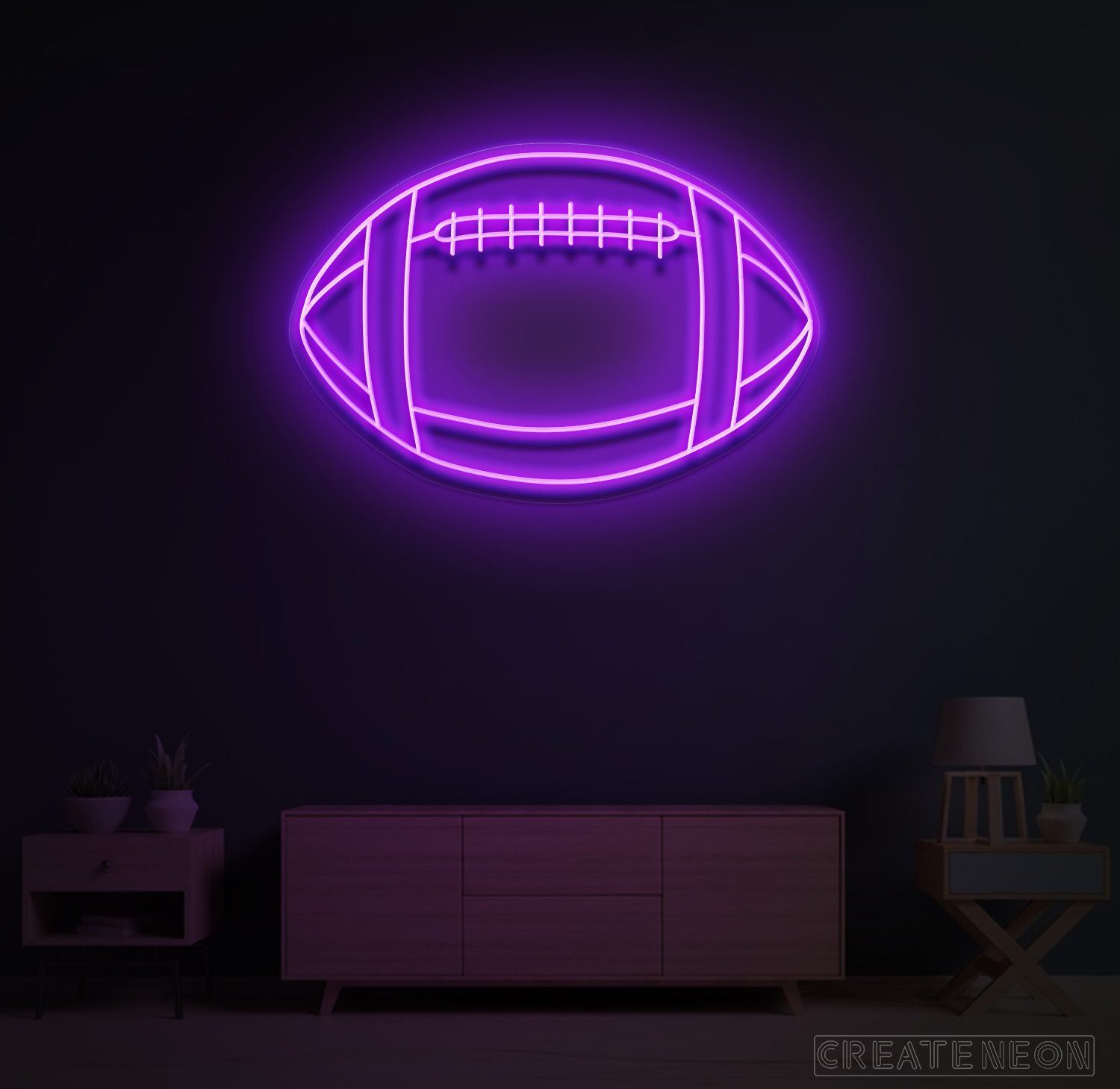 Rugby Football Neon Sign – Sporty LED Wall Light for Game Rooms & Man Caves - Image 6
