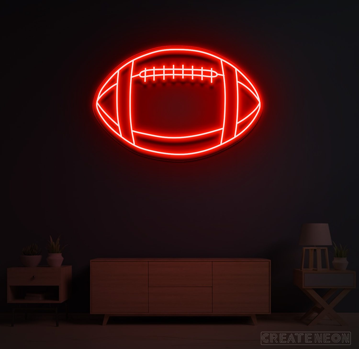 Rugby Football Neon Sign – Sporty LED Wall Light for Game Rooms & Man Caves - Image 5