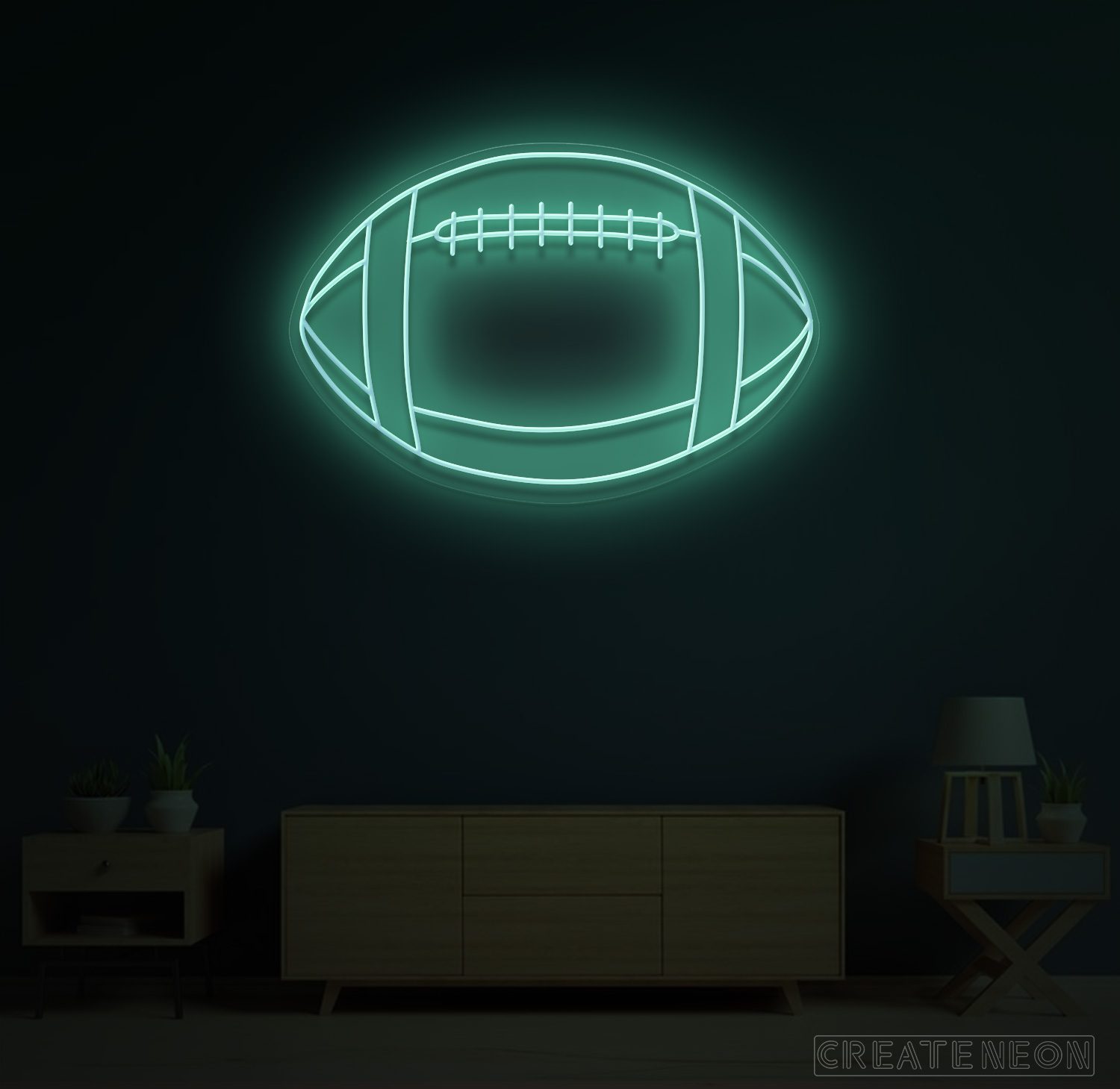 Rugby Football Neon Sign – Sporty LED Wall Light for Game Rooms & Man Caves - Image 4