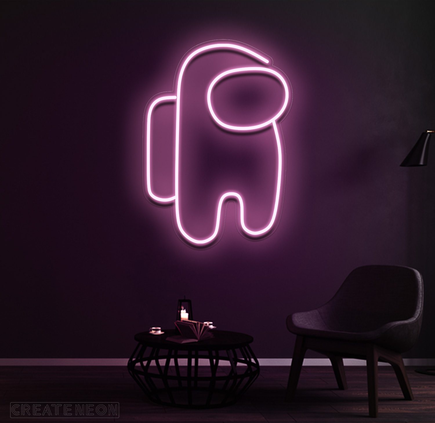 Among Us Neon Sign – Cool LED Light for Bedroom & Game Room - Image 8