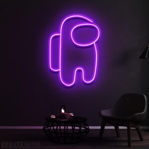 Among Us Neon Sign – Cool LED Light for Bedroom & Game Room