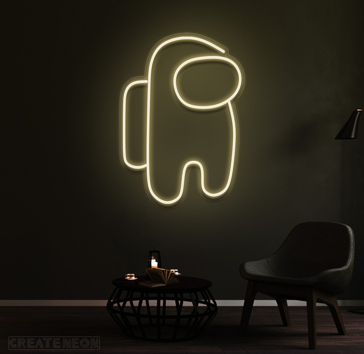 Among Us Neon Sign – Cool LED Light for Bedroom & Game Room - Image 4