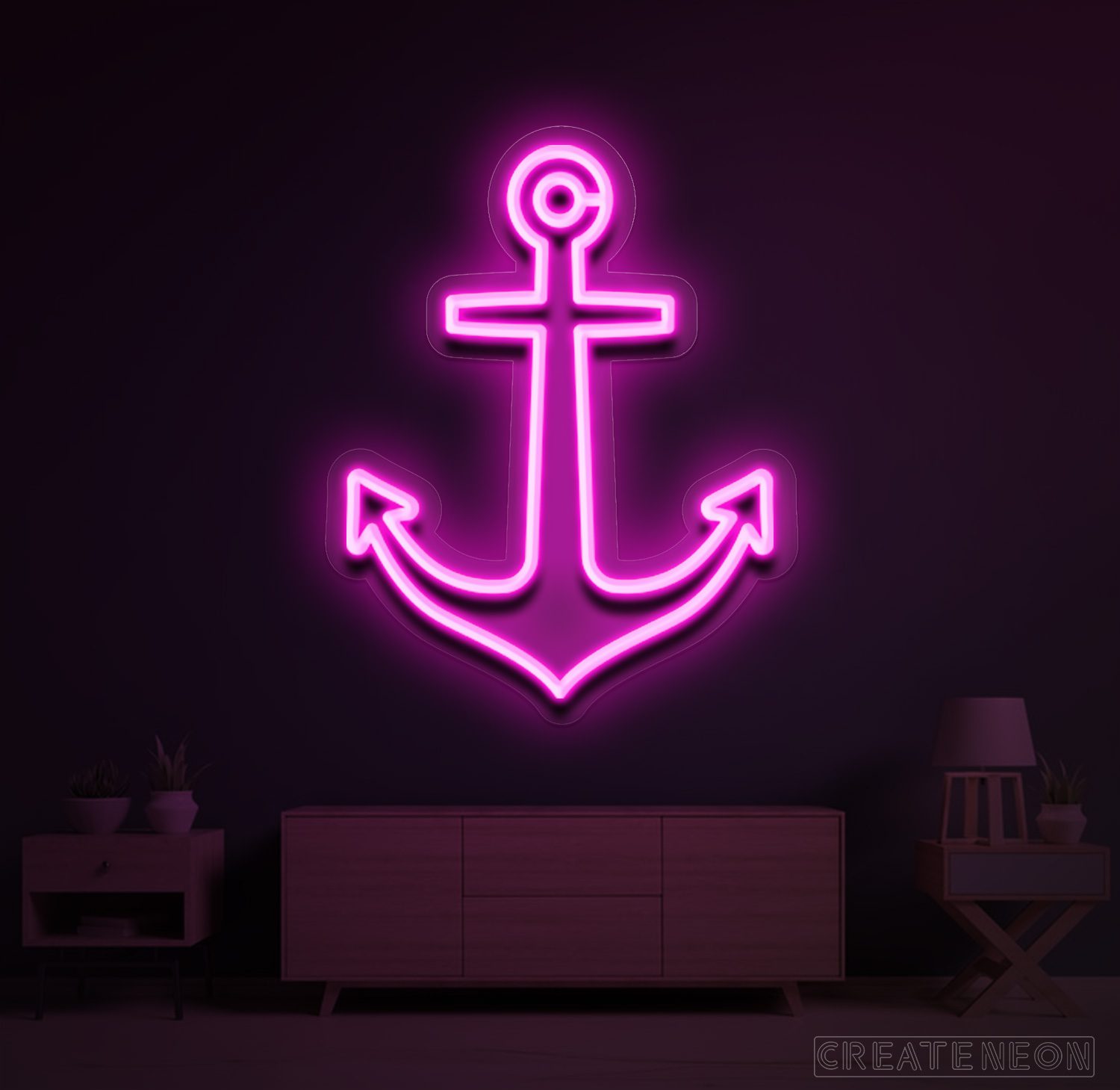 Anchor Ship Neon Sign | Nautical LED Wall Art for Home, Bar & Office Decor - Image 5