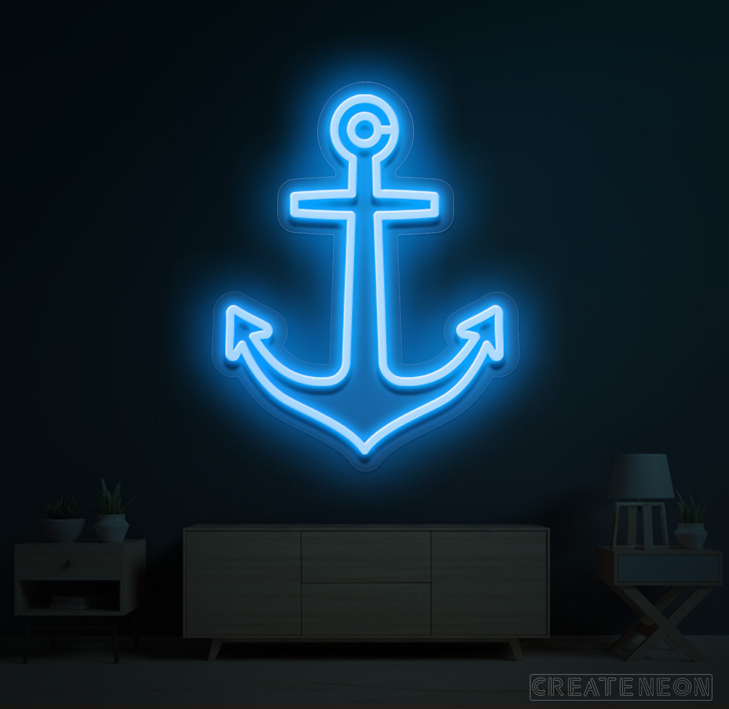 Anchor Ship Neon Sign | Nautical LED Wall Art for Home, Bar & Office Decor - Image 6