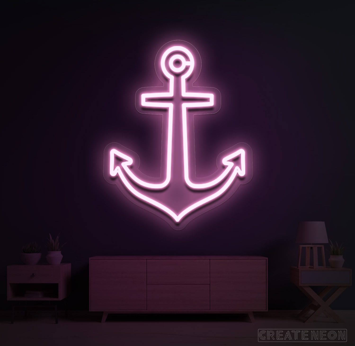 Anchor Ship Neon Sign | Nautical LED Wall Art for Home, Bar & Office Decor - Image 8