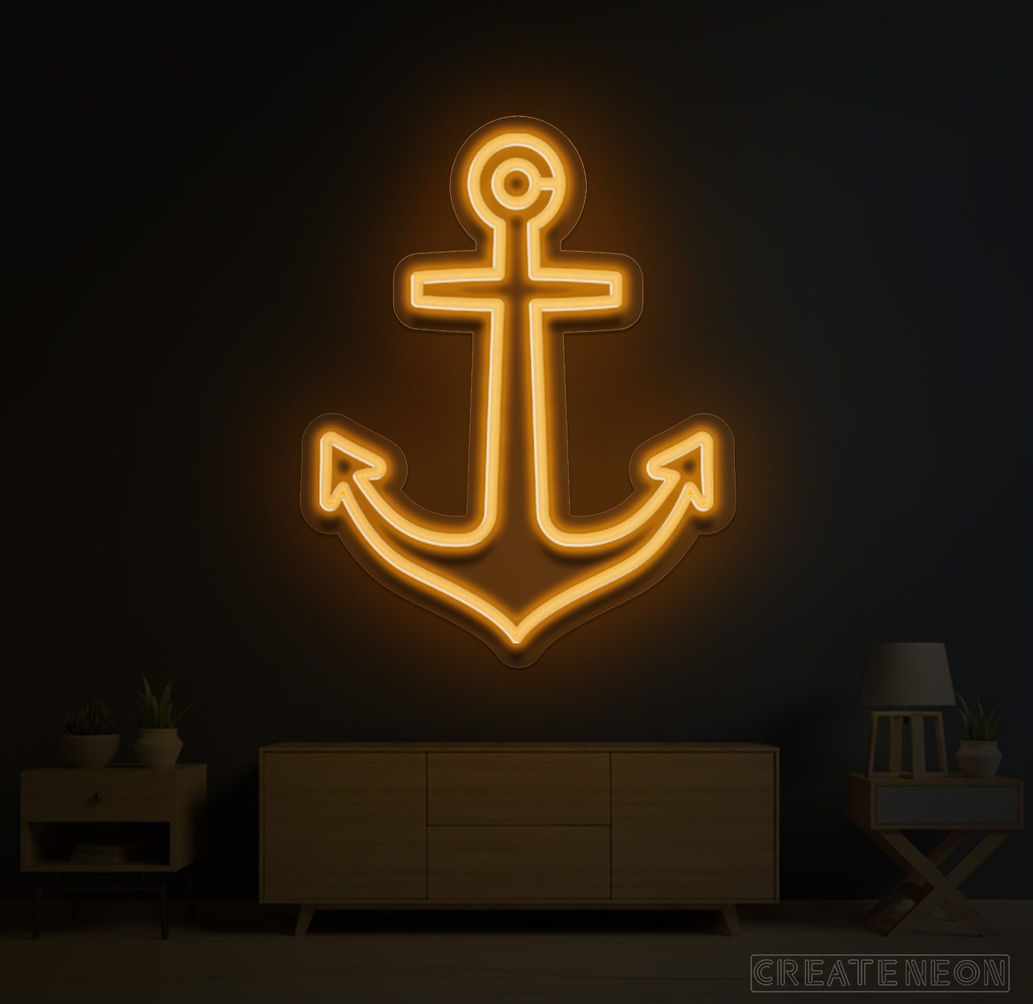 Anchor Ship Neon Sign | Nautical LED Wall Art for Home, Bar & Office Decor - Image 9