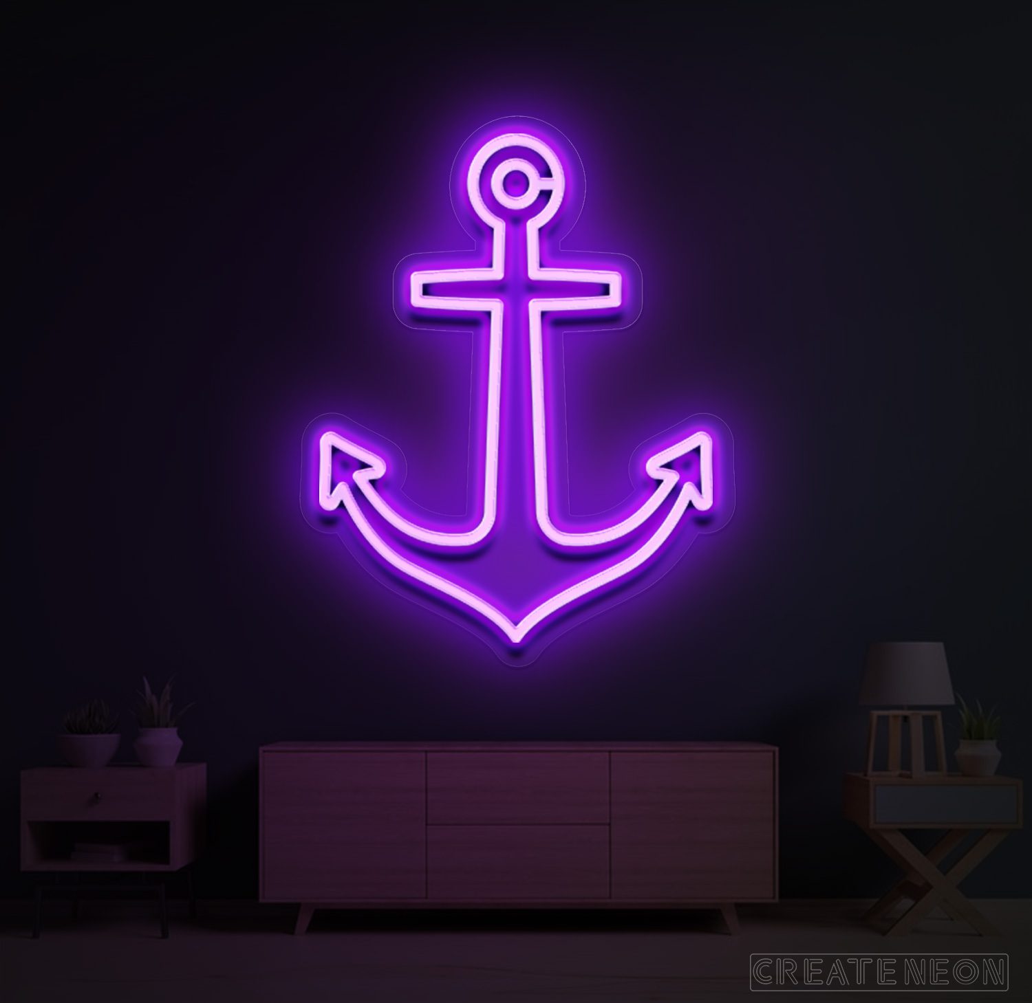 Anchor Ship Neon Sign | Nautical LED Wall Art for Home, Bar & Office Decor - Image 10