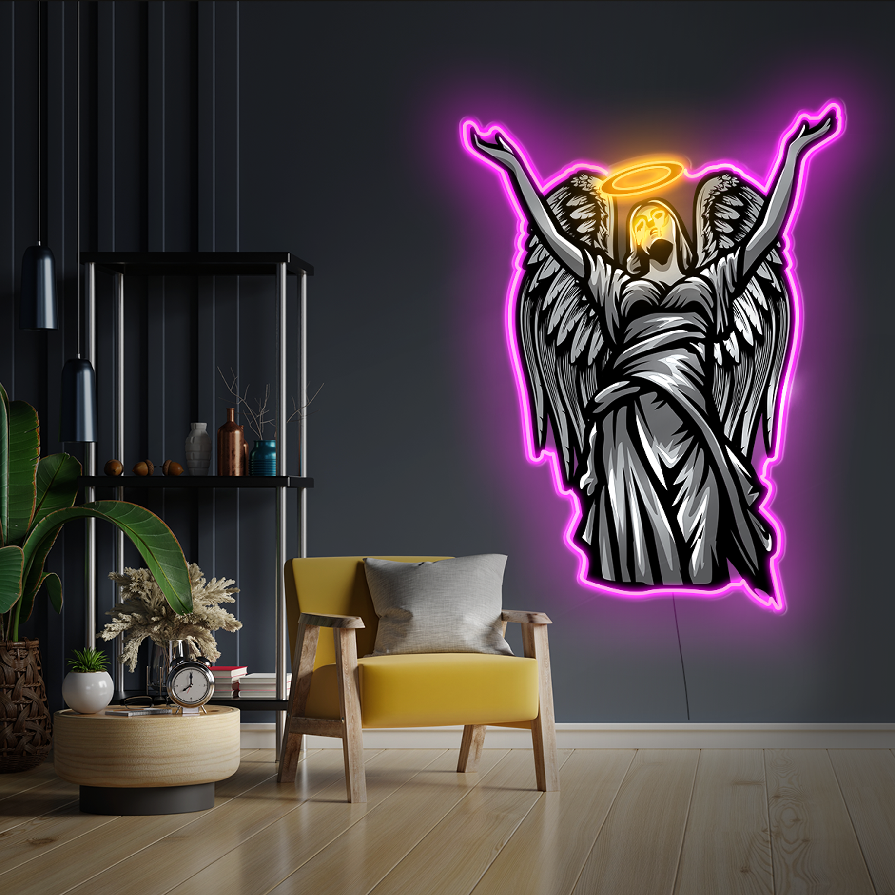 Angel Savior LED Neon Sign for bedroom