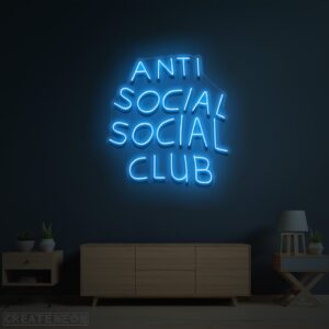 Anti Social Social Club Neon Sign | Trendy LED Wall Light