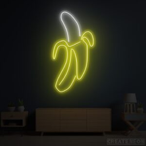 Banana Neon Sign – Fun Yellow LED Wall Light for Home, Café & Bar Decor