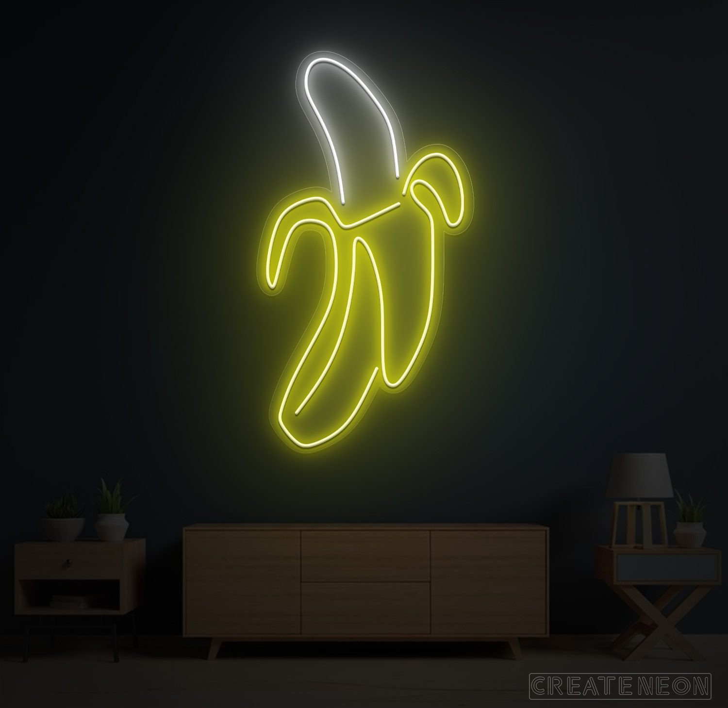 Banana Neon Sign wall light – yellow LED